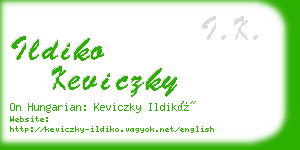 ildiko keviczky business card